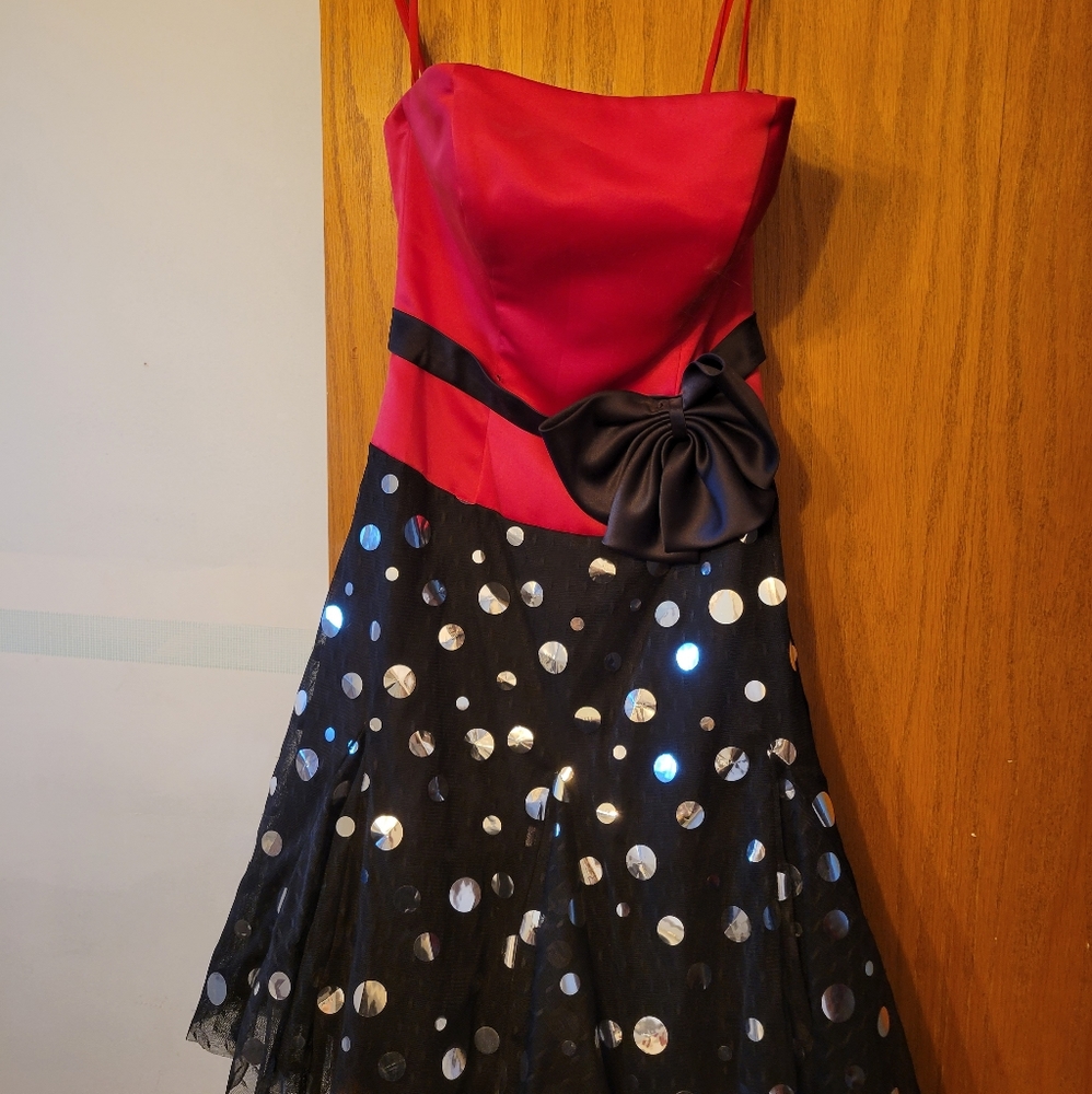 Red and Black Homecoming Dress